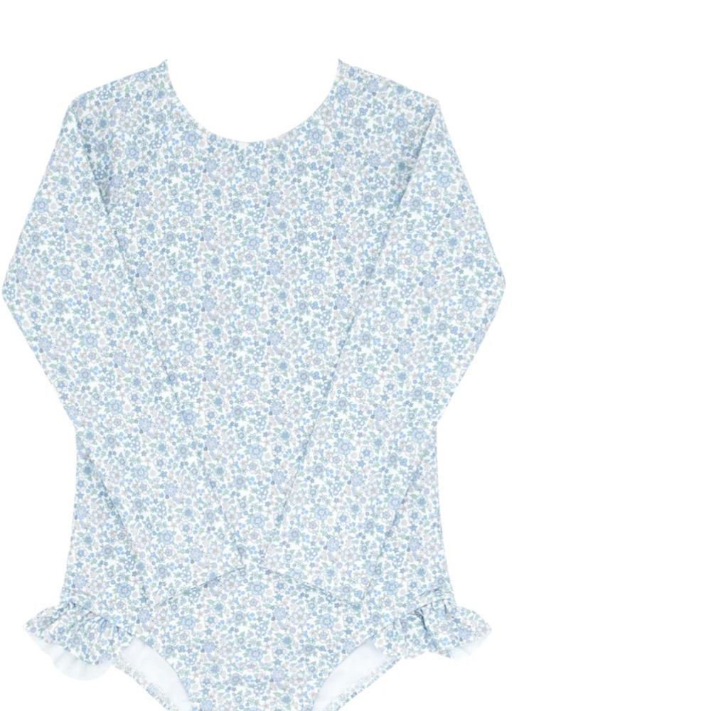 Minnow baby slate floral rashguard one piece - never worn